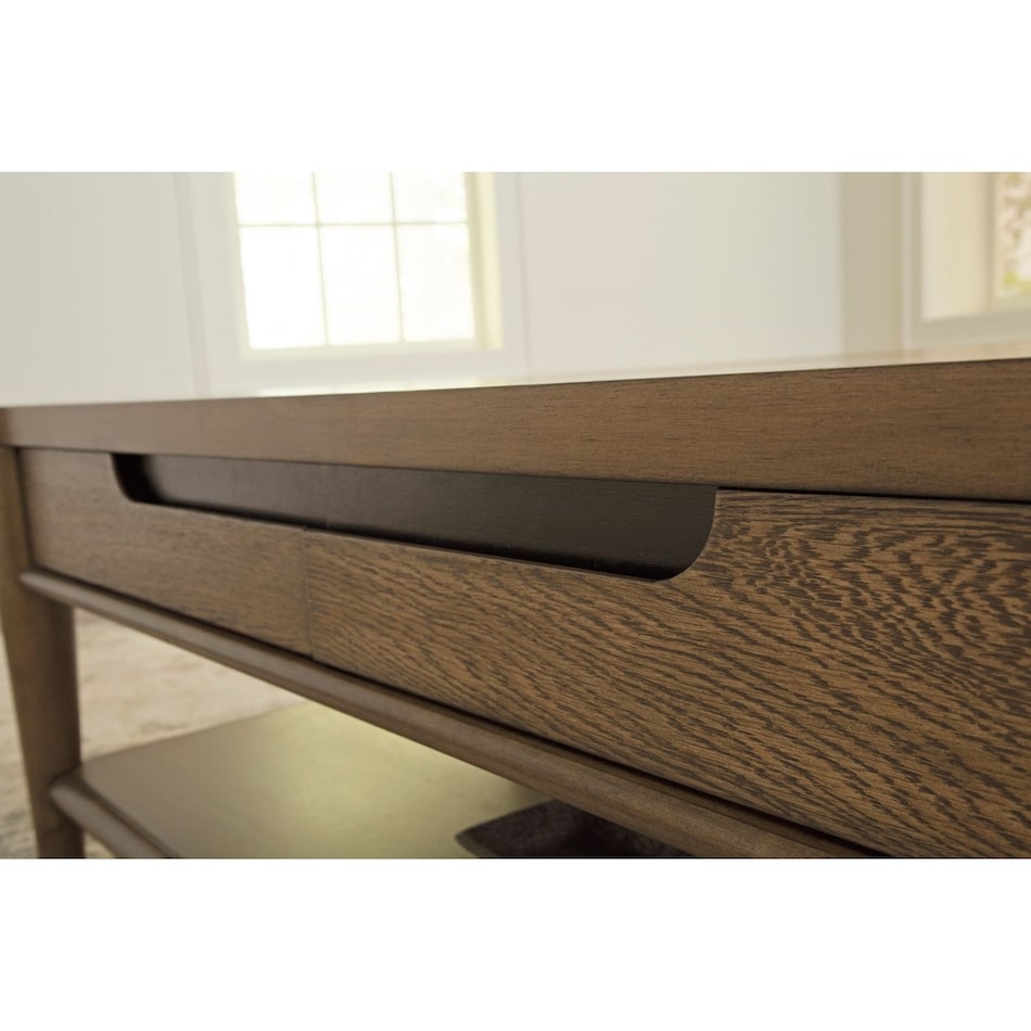 brown transitional casual tables   