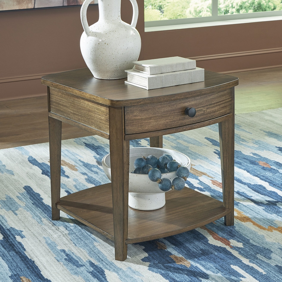 brown transitional casual tables   