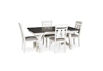 brown white country formal dining room ndp  