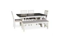 brown white country formal dining room ndp  