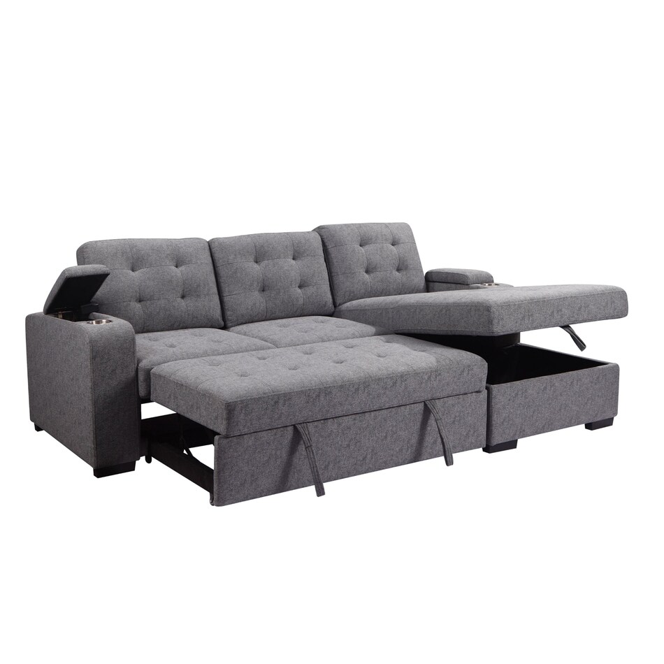 brush linen grey queen sleeper papc  