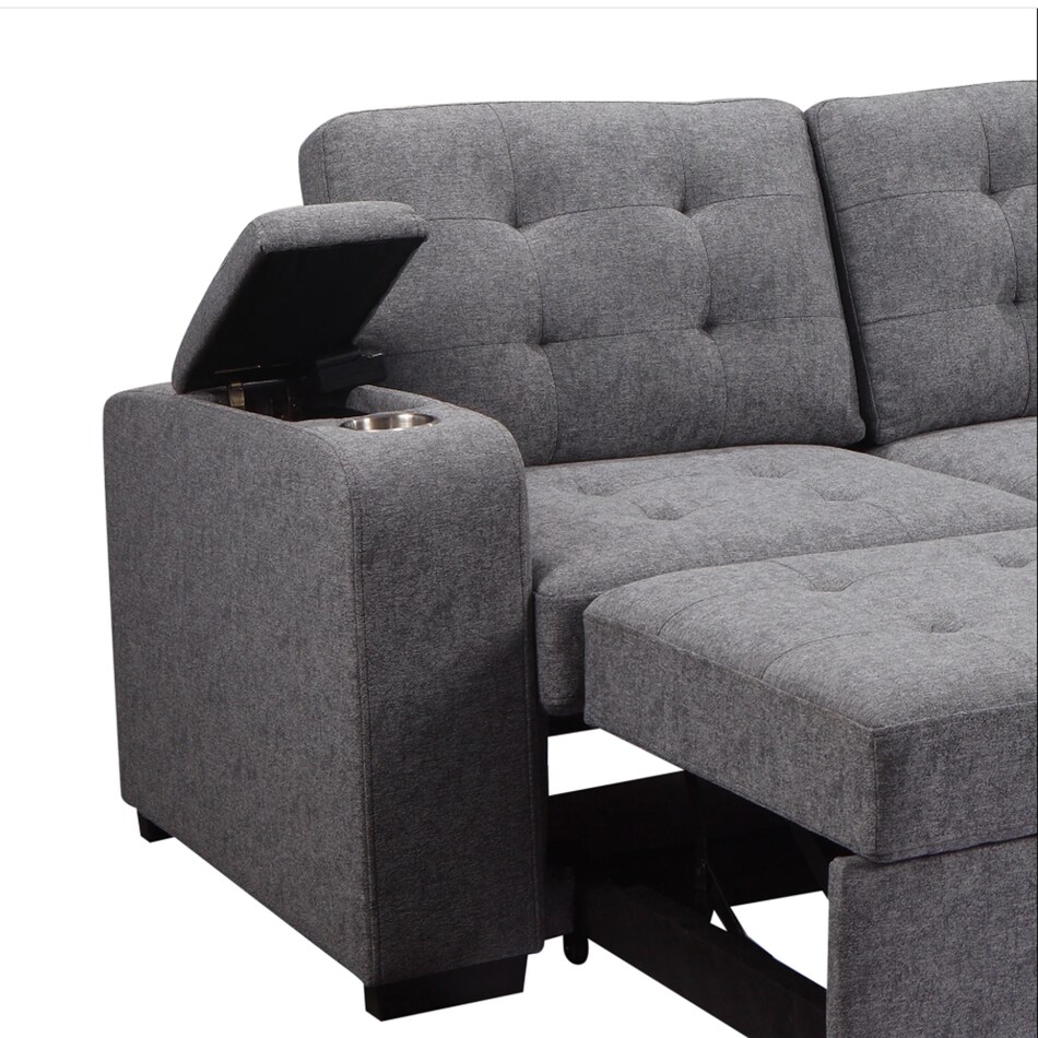 brush linen grey queen sleeper papc  