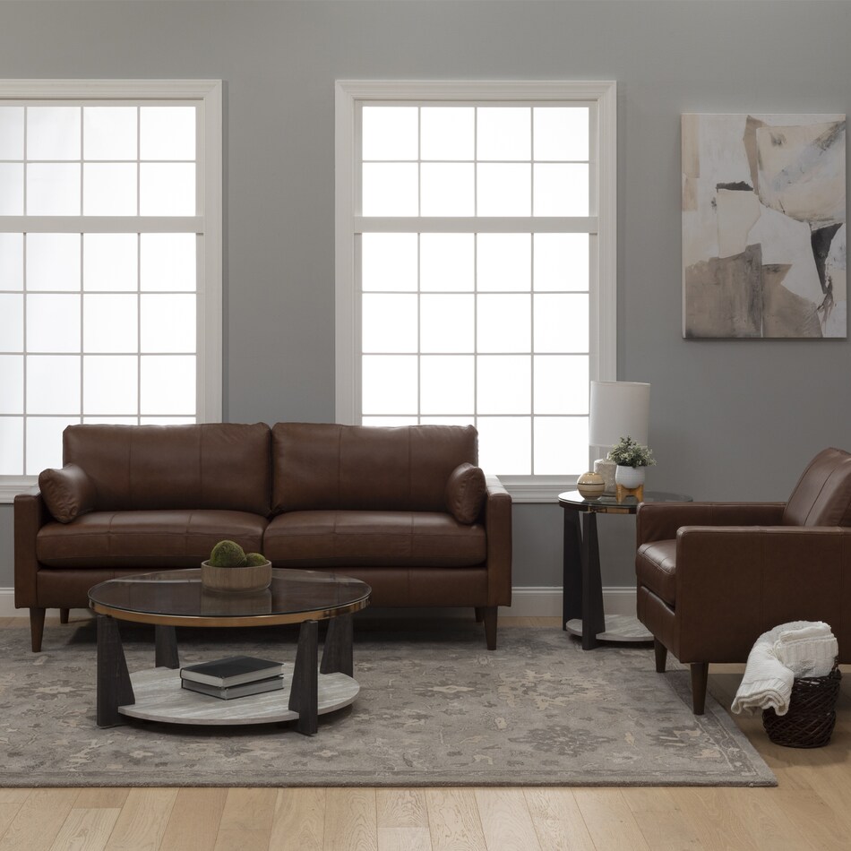 bsa brown leathermatch chair   
