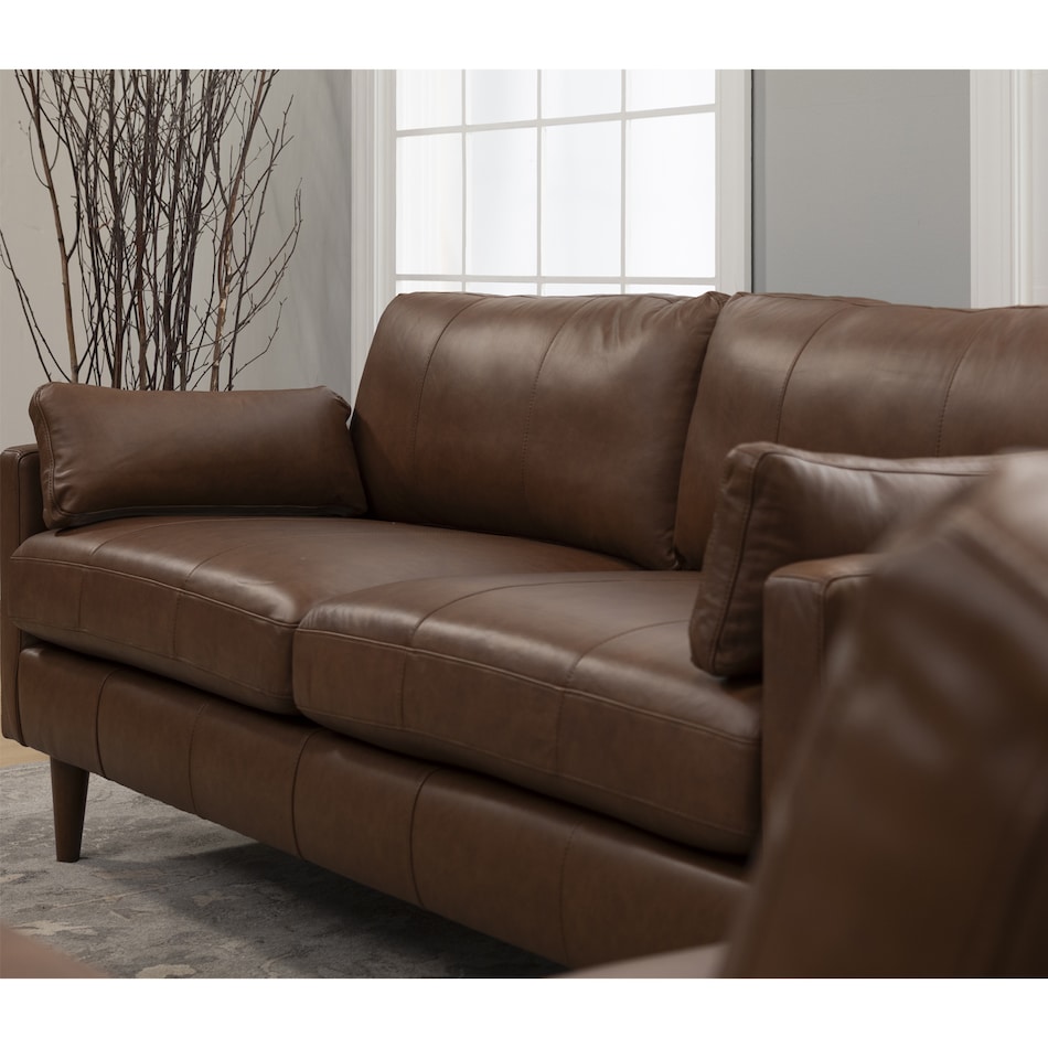 bsa brown leathermatch sofa   