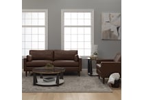 bsa brown leathermatch sofa   