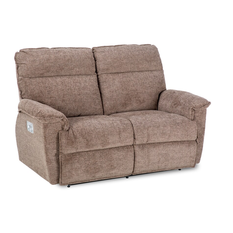 c mushroom casual transitional recl sofa   