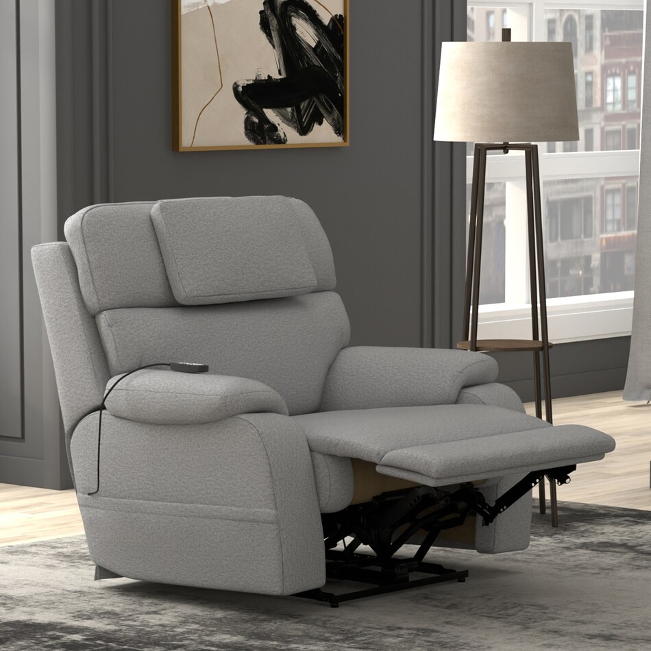 c gray fabric recliner   