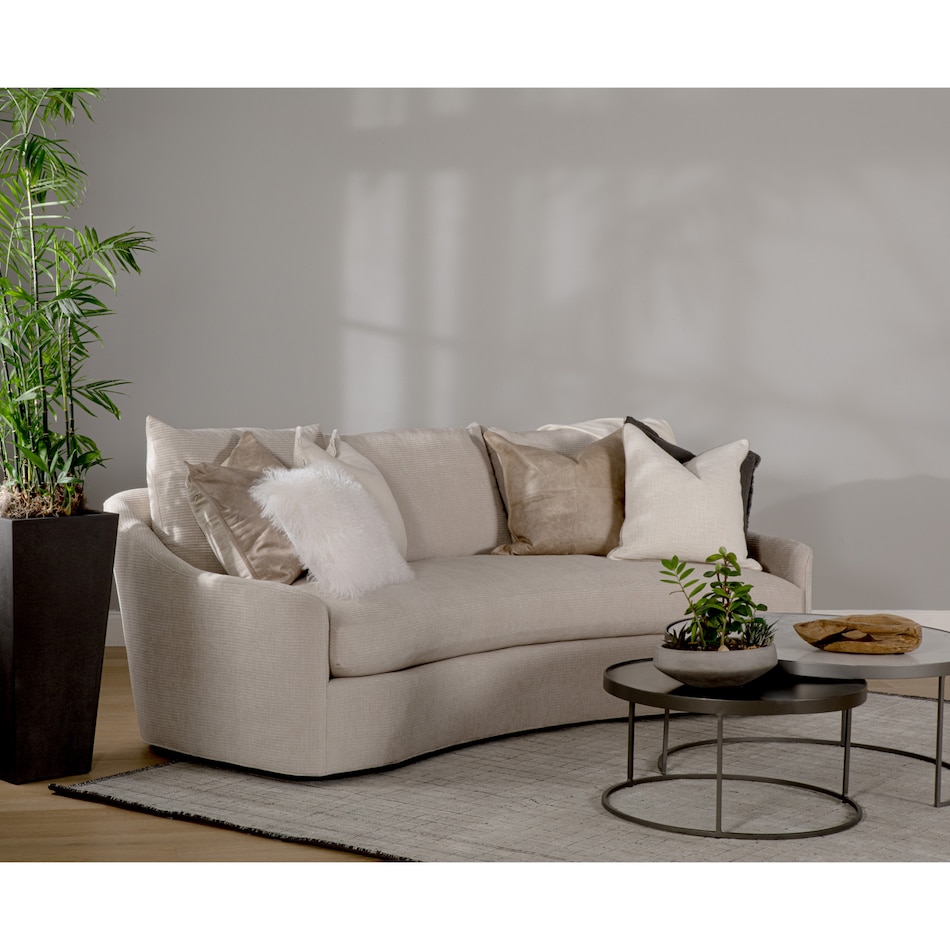 c beige fabric sofa   