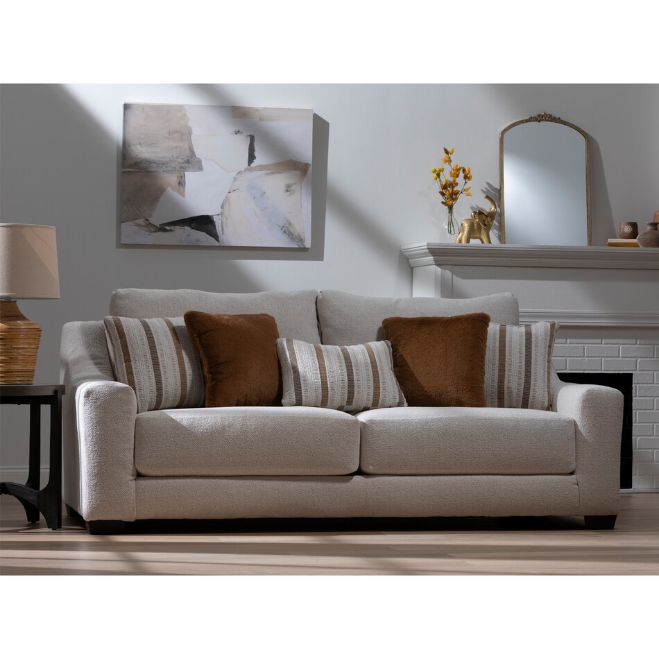 c beige fabric sofa   