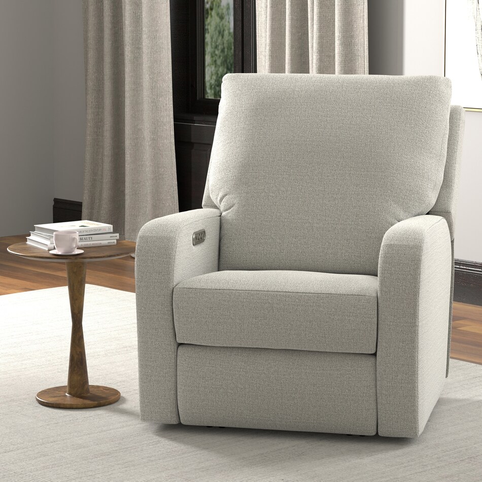 c gray fabric recliner   
