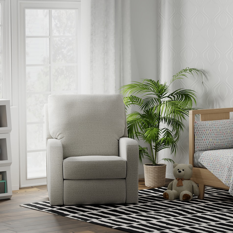 c gray fabric recliner   