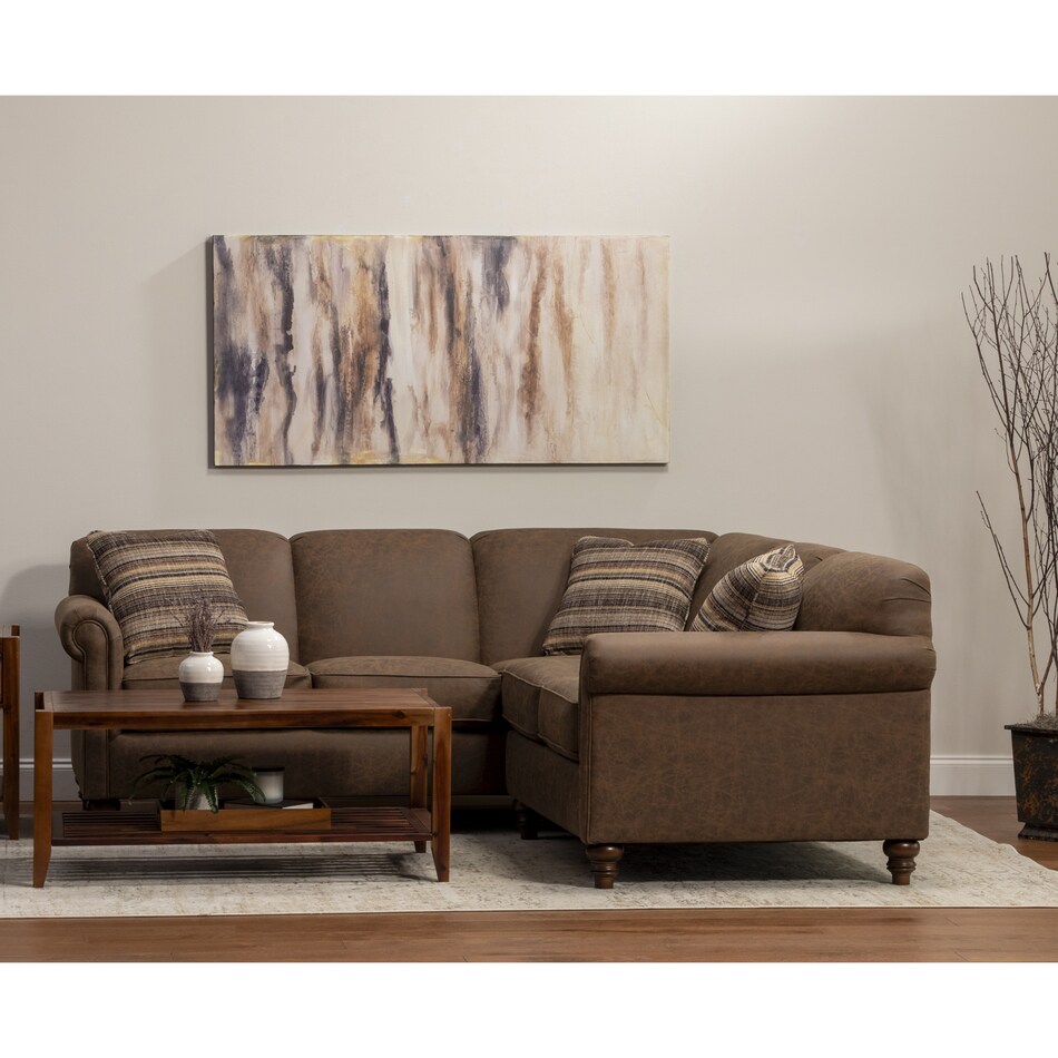 c brown sectional package cpc  