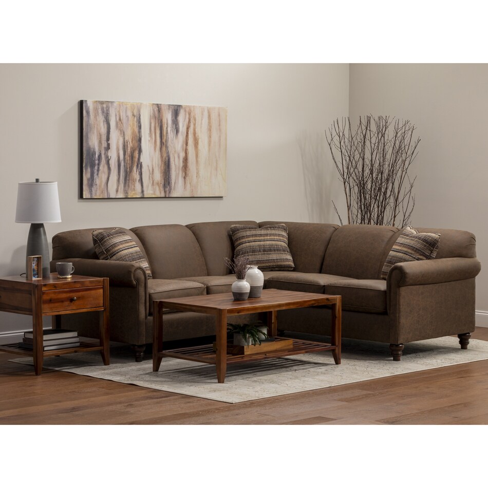 c brown sectional package cpc  