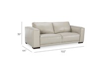 caesar ivory leather sofas   