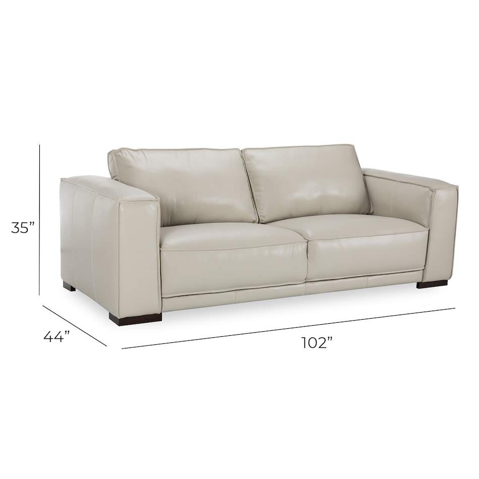 caesar ivory leather sofas   