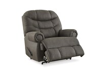 camera gunmetal wall recliner   