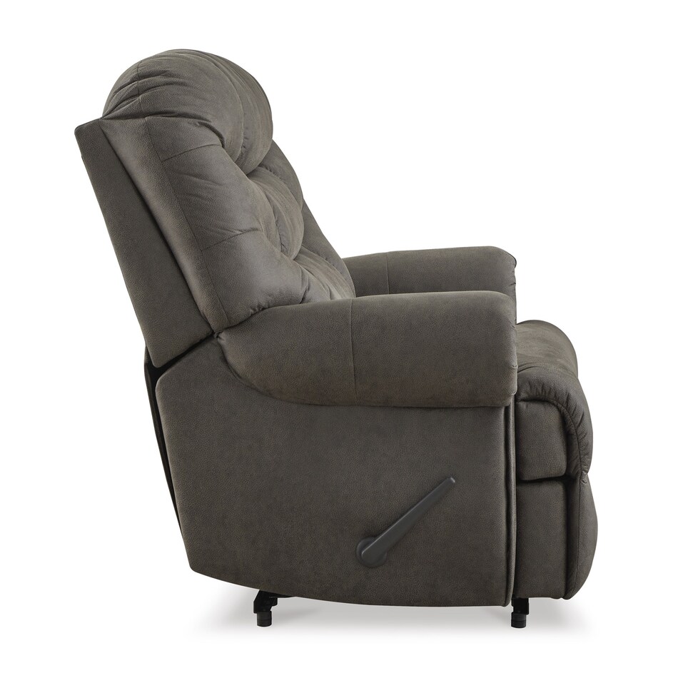 camera gunmetal wall recliner   