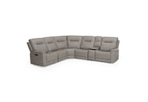 capriccio dove sectional w recliner mpc  