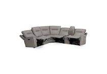 capriccio dove sectional w recliner mpc  