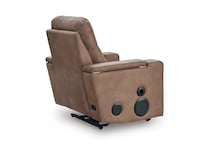 caramel brown glider recliner   