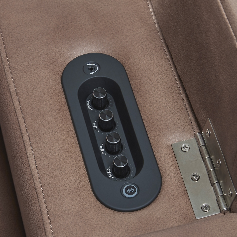 caramel brown glider recliner   