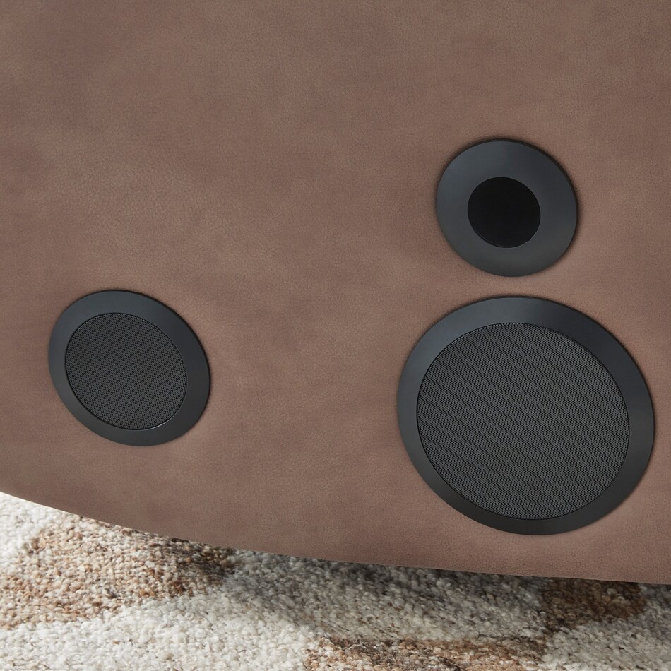 caramel brown glider recliner   