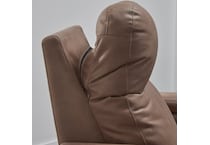 caramel brown glider recliner   