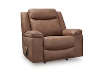 caramel chaise rocker recliner   