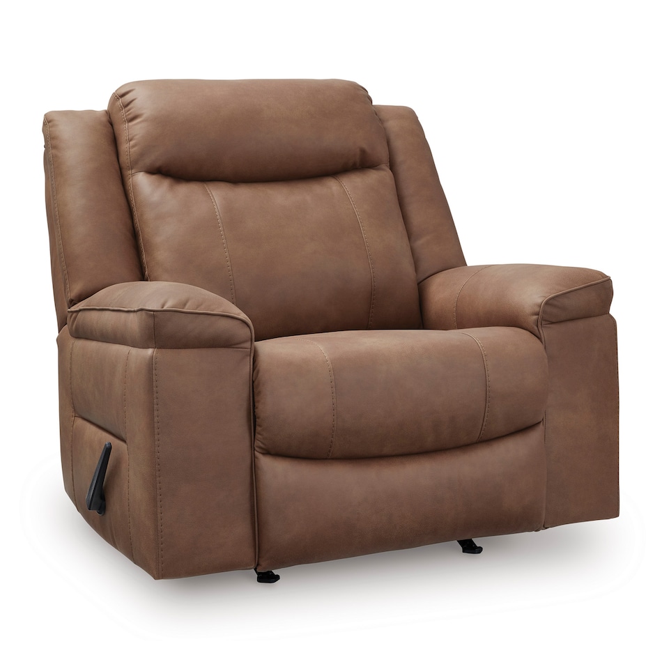 caramel chaise rocker recliner   