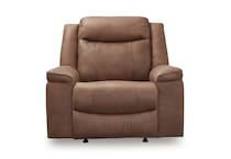 caramel chaise rocker recliner   