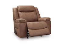 caramel chaise rocker recliner   