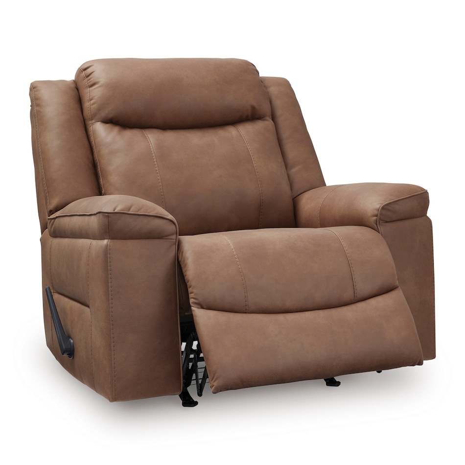 caramel chaise rocker recliner   