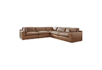 caramel leathermatch sectional apc  