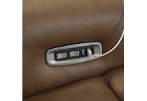 caramel sectional w recliner ap  