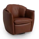 caramel swivel rocker chair   