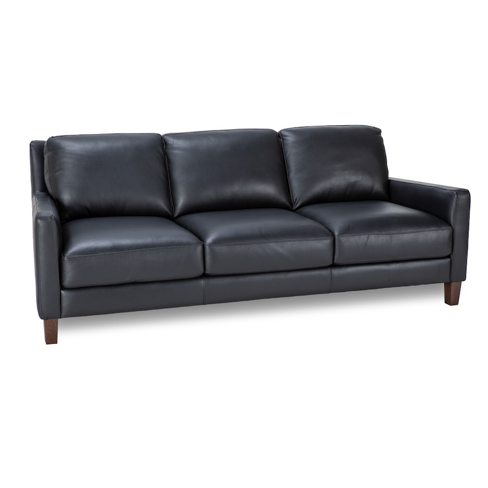 caruso black leather sofas   