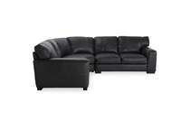 caruso slate leather sectional sse  