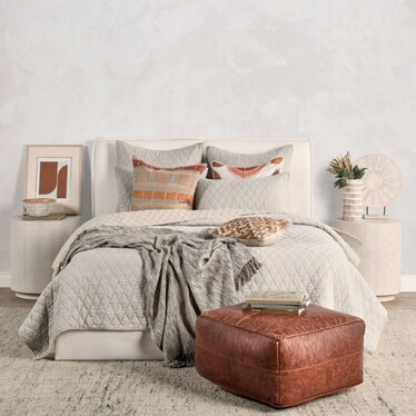 Lana Natural Queen Quilt Set