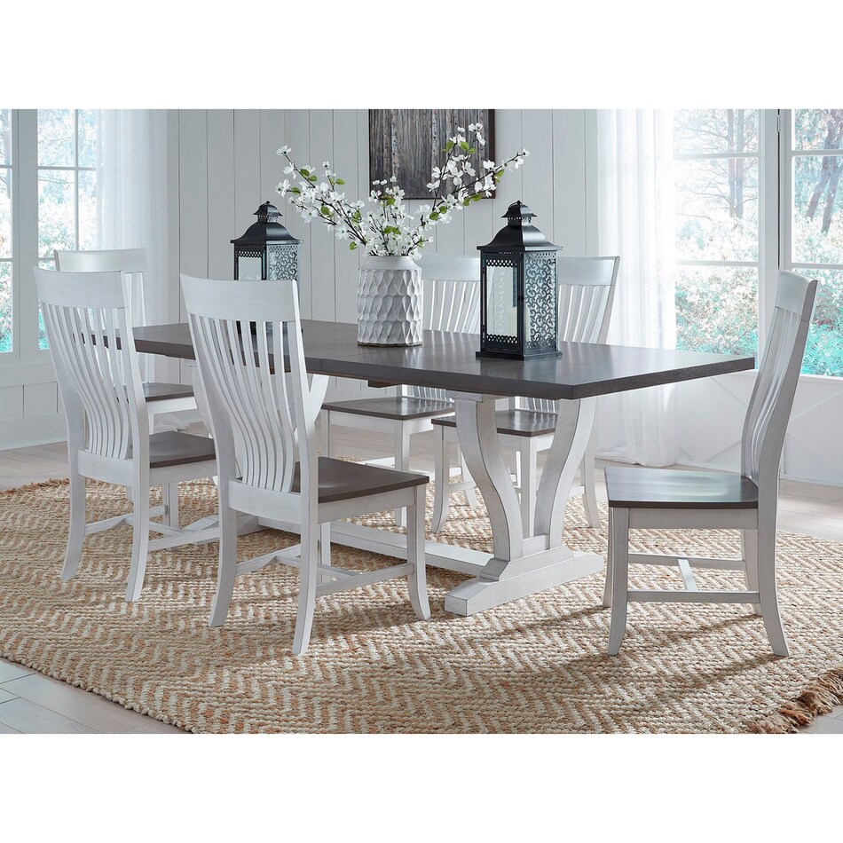 chalk nickel solid wood dining jtb  