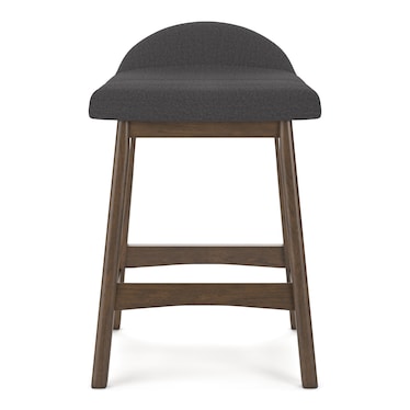 Johnny S/2 Grey Upholstered Counter Stool