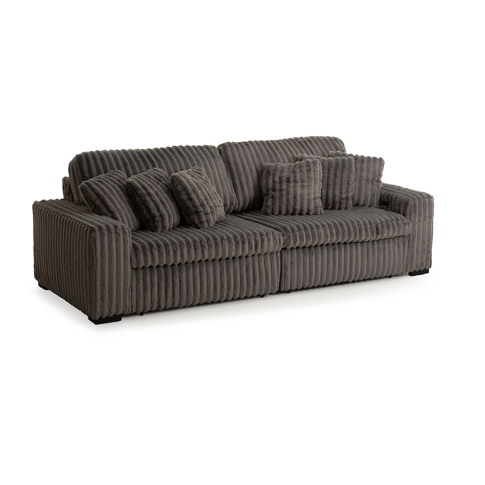 charcoal casual transitional recl sofa mpc  
