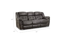 charcoal sectional w recliner   
