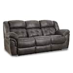 charcoal sectional w recliner   