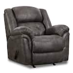 charcoal sectional w recliner   