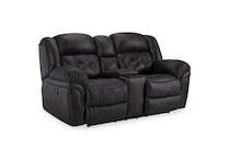 charcoal sectional w recliner   