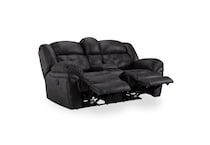 charcoal sectional w recliner   