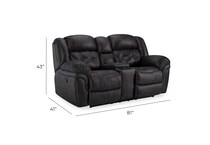charcoal sectional w recliner   