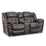 charcoal sectional w recliner   
