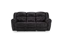 charcoal sectional w recliner   