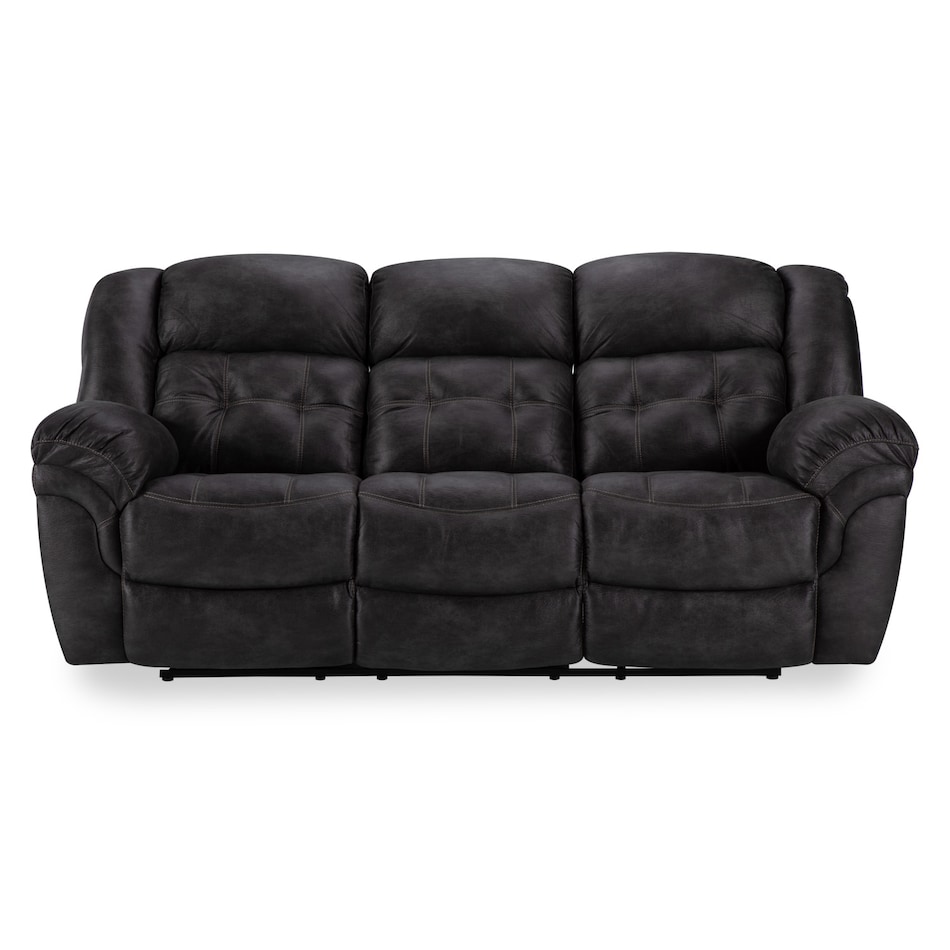 charcoal sectional w recliner   